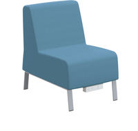 Classroom Select Soft Seating NeoLink Armless Chair, Power Under Front, 23 x 32 x 34 Inches, Item Number 5000133
