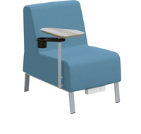 Classroom Select Soft Seating NeoLink Armless Chair, Right Tablet, Power Under Front, 23 x 32 x 34 Inches, Item Number 5000135