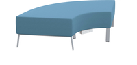 Classroom Select Soft Seating NeoLink 90 Degree Bench, Power Under Front, 71 x 32 x 18 Inches, Item Number 5000140