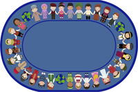 Childcraft The World is in Our Hands Carpet, 8 x 12 Feet, Oval, Item Number 5000325
