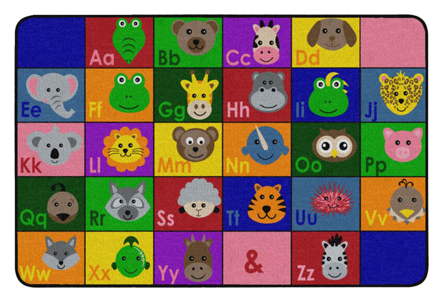 Image for Childcraft ABC Furnishings Alphabet Pals Primary, 4 x 6 Feet, Rectangle from School Specialty