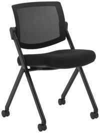 Image for Global Industries Mesh Back Flip Seat Nesting Chair, Armless, 22 x 22 x 33 Inches, Black from School Specialty