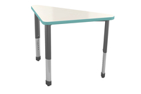 Classroom Select Concord Triangle Desk with Geode Series Tote Rails, Laminate Top, T-Mold Edge, Item Number 5002464