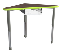 Classroom Select Concord Gem Desk with Geode Series Tote Rails, Laminate Top, T-Mold Edge, Item Number 5002436