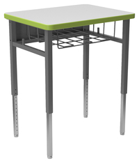 Classroom Select Advocate Four Leg Single Student Desk, 26 x 20 Inch Markerboard Top with T-Mold Edge, Item Number 5002511