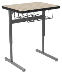 Classroom Select Advocate Pedestal Leg Single Student Desk, 48 x 20 Inch Laminate Top with LockEdge, Item Number 5002556