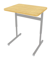 Classroom Select Advocate Pedestal Leg Single Student Desk, 26 x 20 Inch Hard Plastic Top, Item Number 5002673