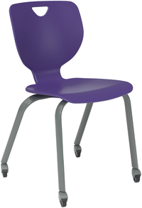 Classroom Select Inspo Elliptical Four Leg Chair with Casters, 14 Inch Seat Height, Item Number 5002933