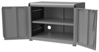 Classroom Select Geode Short Cabinet, Double Wide w/Shelf, Doors, Glides, 28-1/2 x 19-1/4 x 22-1/4 Inches, Item Number 5003421