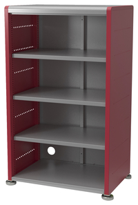 Classroom Select Geode Tall Cabinet, Double Wide w/3 Shelves, Open, Glides, 28-1/2 x 19-1/4 x 47-1/4 Inches, Item Number 5003450