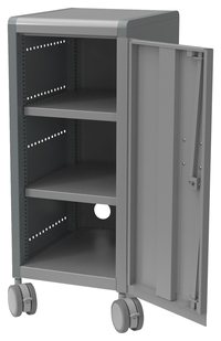 Classroom Select Geode Mobile Cabinet, Single Door, Markerboard Back, 2 Shelves, 15 x 19-1/4 x 36 Inches, Item Number 5003464