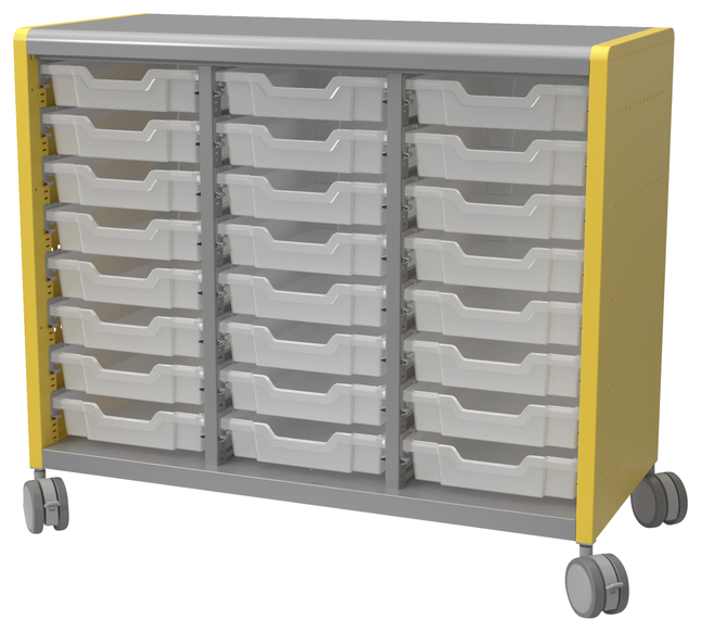 Classroom Select Geode Mobile Cabinet, 24 Trays, 42 x 19-1/4 x 36 Inches, Item Number 5003520