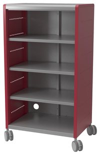 Classroom Select Geode Tall Cabinet, Double Wide w/3 Shelves, Open, Markerboard Back, Casters, 28-1/2 x 19-1/4 x 51 Inches, Item Number 5003525