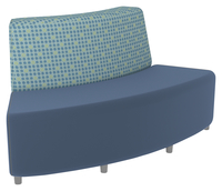 Classroom Select Soft Seating NeoLounge Armless Sofa with Outward Curve, 2 Color, 67 x 31 x 35 Inches, Item Number 5003970