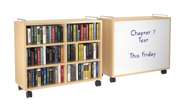 Classroom Select NeoLink Straight Mobile Cabinet, Single Sided, Markerboard Back, 56 x 18 x 42 Inches, Item Number 5004029