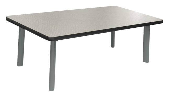Classroom Select Coffee Table, 60 x 30 x 16 Inches, Rectangle Top, Titanium Base, Item Number 5004160