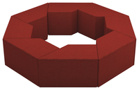 Classroom Select NeoFuse Twirl 8-Piece Ottoman Set, 18 x 76-1/2 x 76 Inches, Item Number 5004344