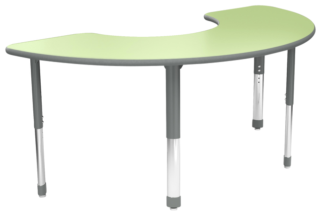 Classroom Select Laminate NeoClass Leg Activity Table, T-Mold, Half Moon, Item Number 5004584