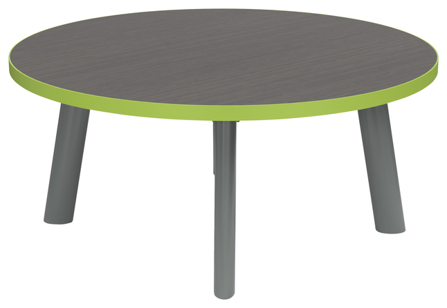 Classroom Select Coffee Table, 48 x 48 x 16 Inches, Round Top, Titanium Base, Item Number 5004677