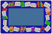 Childcraft Alphabet Book Border Carpet, 6 x 9 Feet, Rectangle, Item Number 5004703