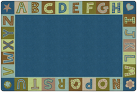 Childcraft Alphabet Blocks Border Carpet, 6 x 9 Feet, Rectangle, Item Number 5009040