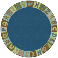 Childcraft Alphabet Blocks Border Carpet, 6 Feet, Round, Item Number 5009027