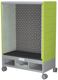 classroom select shelving wardrobe for a classroom with lime green sides
