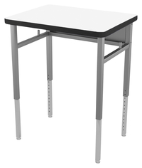 Classroom Select Advocate Four Leg Single Student Desk, 26 x 20 Inch MarkerboardTop with LockEdge, Item Number 5004831