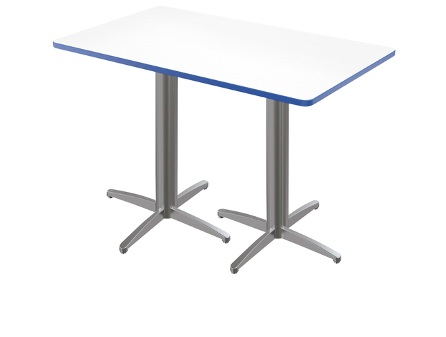 Classroom Select Rectangle With X-Style Base, Markerboard Top, Cafe Height, 48 x 30 Inches, LockEdge, Item Number 5008531