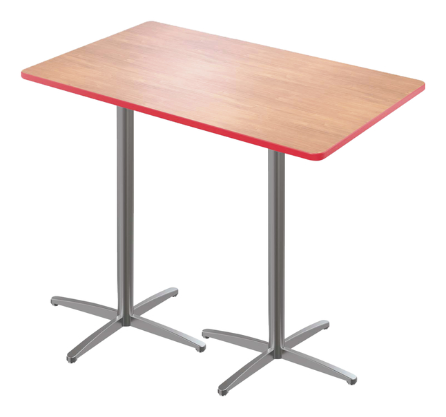 Classroom Select Rectangle Table with X-Style Base, Bistro Height, 48 x 30 Inches, LockEdge, Item Number 5008541