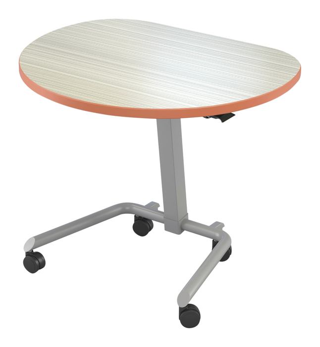 Classroom Select NeoClass Teacher Conference Table, Height Adjustable, Semi-Round Shape 36 x 28 x 42 Inches, Item Number 5008636