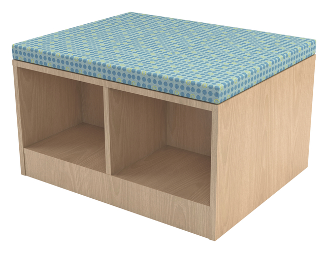 Classroom Select Community Table Side Storage Bench w/Cushion, 24 x 42 x 18 Inches, Item Number 5008646