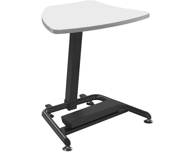 Classroom Select Harmony Fixed Height Desk with Fidget Pedal, Markerboard Top, LockEdge, Black Frame, Item Number 5008692