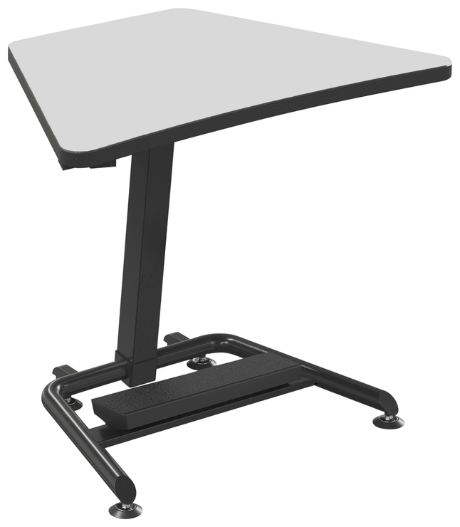 Classroom Select Affinity Fixed Height Desk with Fidget Pedal, Markerboard Top, LockEdge, Black Frame, Item Number 5008686