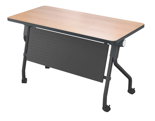 Classroom Select Tilt-N-Nest EZ Twist Foldable Desk With Modesty Panel, T-Mold Edge, 48 x 24 x 29 Inches, Item Number 5008694