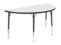 Classroom Select Markerboard Activity Table, LockEdge, Half-Round, Adjustable Height Standard Leg, Item Number 5008740