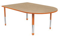 Classroom Select Adjustable Height Activity Table, Laminate Top, Media Shape, NeoClass Leg, T-Mold Edge, 72 x 48 Inches, Item Number 5008755