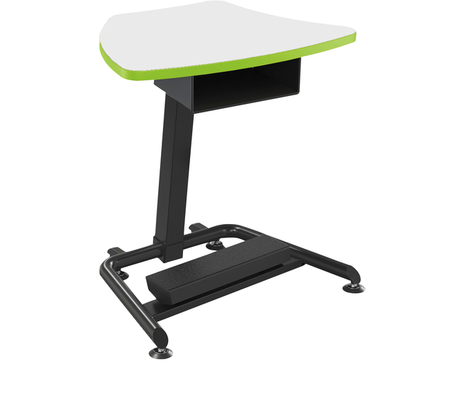 Classroom Select Harmony Fixed Height Desk with Fidget Pedal and Book Box, Markerboard Top, T-Mold Edge, Item Number 5008813