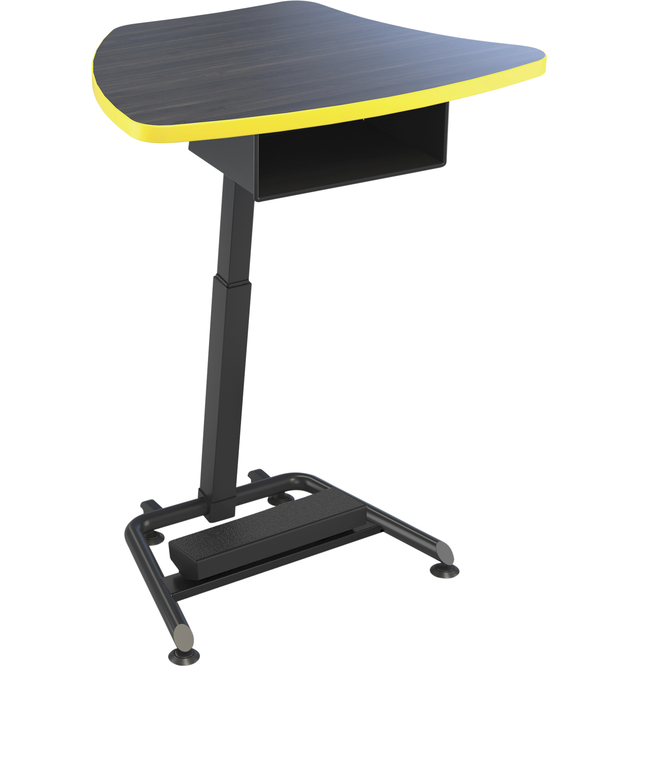 Classroom Select Harmony Adjustable Height Desk with Fidget Pedal and Book Box, Item Number 5008839
