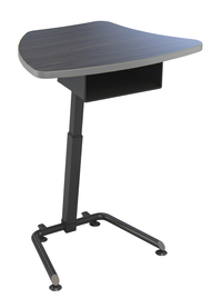 Classroom Select Harmony Adjustable Height Desk with Book Box, Laminate Top, LockEdge, Black Frame, Item Number 5008846