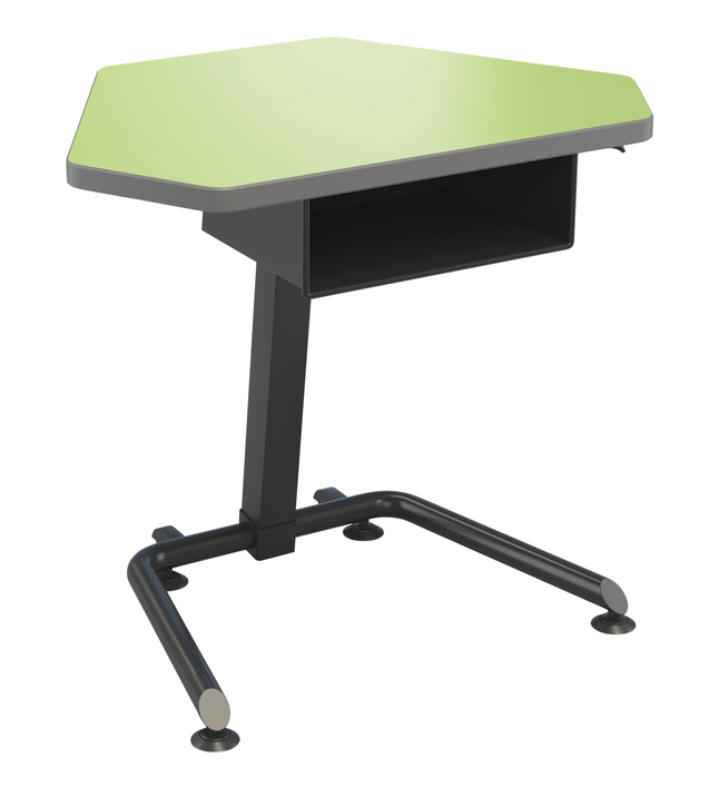 Image for Classroom Select Gem Alliance Adjustable Height Desk with Book Box, Laminate Top, T-Mold Edge, Black Frame from School Specialty
