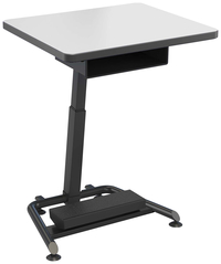 Image for Classroom Select Bond Adjustable Height Desk with Fidget Pedal and Book Box, Markerboard Top, LockEdge, Black Frame from School Specialty