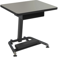 Classroom Select Bond Adjustable Height Desk with Fidget Pedal and Book Box, Laminate Top, LockEdge, Black Frame, Item Number 5008858