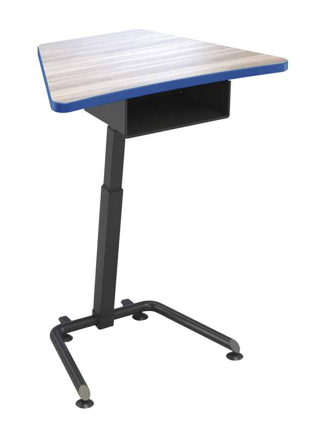 Classroom Select Affinity Adjustable Height Desk with Book Box, Laminate Top, LockEdge, Black Frame, Item Number 5008870