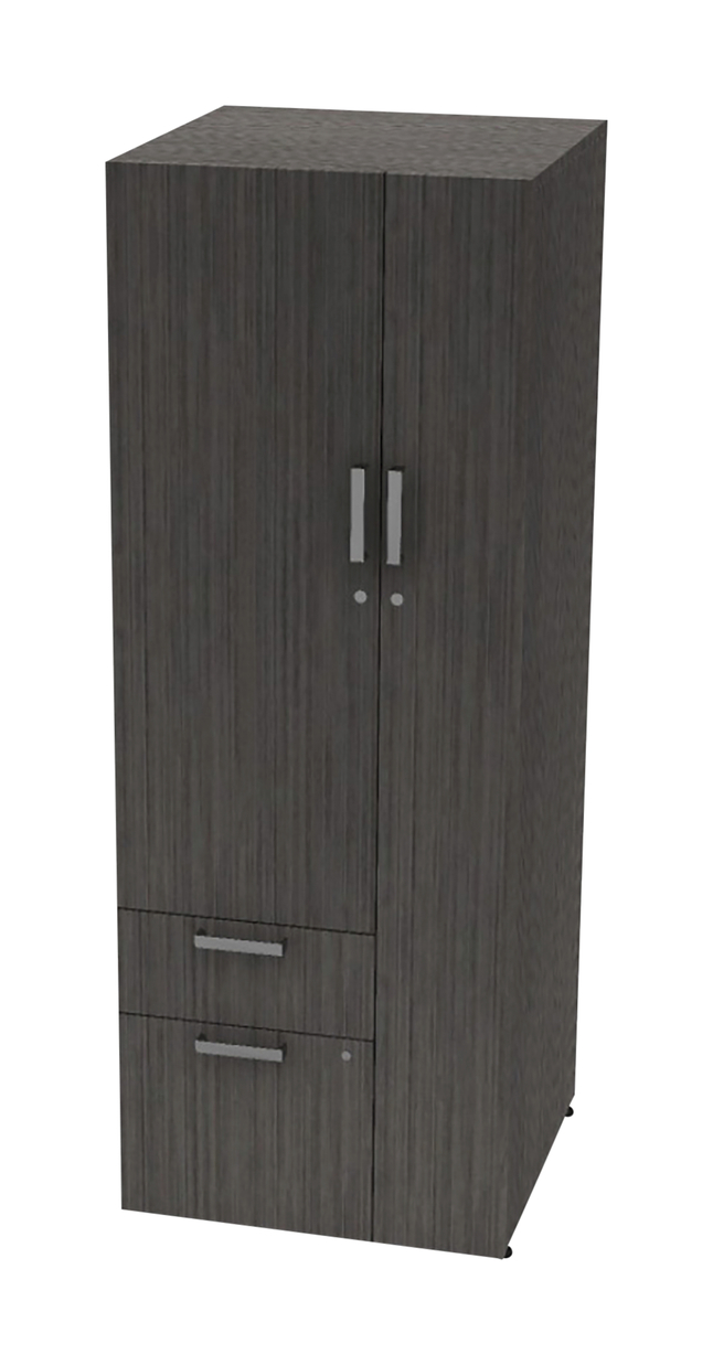 AIS Calibrate Series Box File Wardrobe Tower with Cupboard, 24 x 24 x 66 Inches, Item Number 5008920