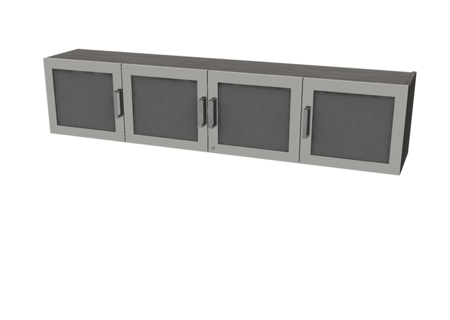 AIS Calibrate Series Overhead Wall Mount With Framed Cabinet Doors, 72 x 14 x 16 Inches, Item Number 5009042