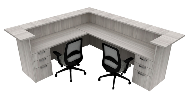 Image for AIS Calibrate Series Typical 46 Admin Desk, 9 x 8 Feet from School Specialty