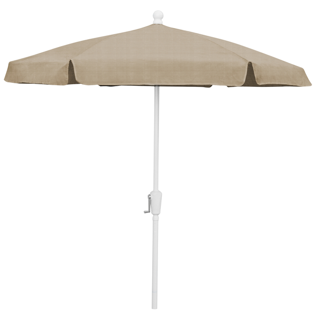 Ultrasite Octagon Umbrella, Fiberglass Rib Support, White Post With Crank Lift, 7-1/2 Feet, Item Number 5009077