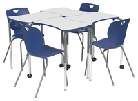 Classroom Select Inspo Stacking A+ Study Top Student Desk, 20 x 26 Inch Laminate Top, LockEdge, Item Number 5009545