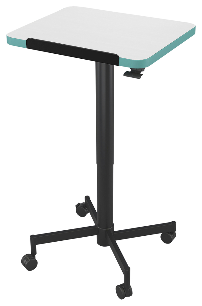 Image for Classroom Select Tilt-N-Nest Adjustable Height Podium, Markerboard Top, T-Mold Edge, Black Frame, 20 x 26 x 29 - 44-1/2 inches from School Specialty